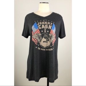 Johnny Cash Women’s Man in Black Guitar Tee